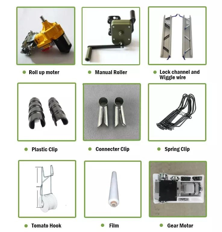 Easy Installation, Fastening, Rust Resistance Commercial Grow Tent Tunnel Plastic Greenhouse Accessories