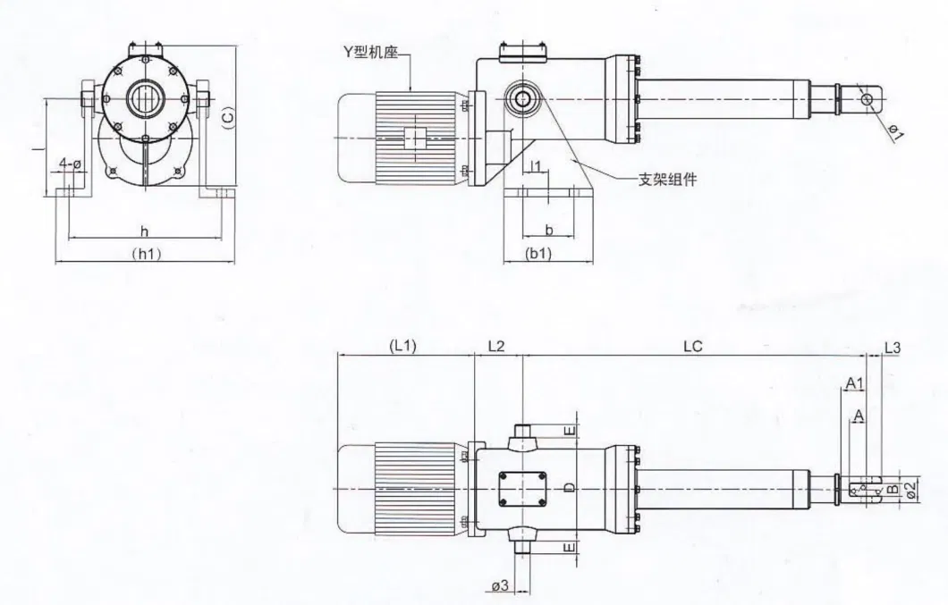 100n Electric Linear Actuator, Push Rod